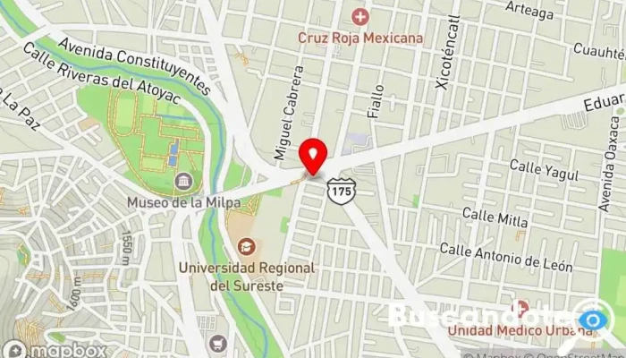 mapa de Clínica Hospital del Sol Hospital en Oaxaca de Juárez
