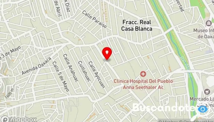 mapa de Consultorio Médico Dr.Daniel Toledo Villegas Oficina médica, Médico, Médico de familia, Médico de medicina general, Servicio de búsqueda de médico en Oaxaca de Juárez
