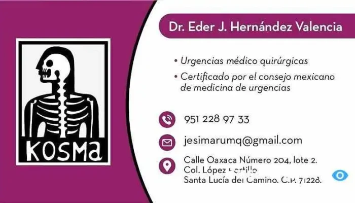 Dr Eder Jesimar Hernandez Valencia   Gabinete Kosma Como Llegar - Santa Lucía del Camino