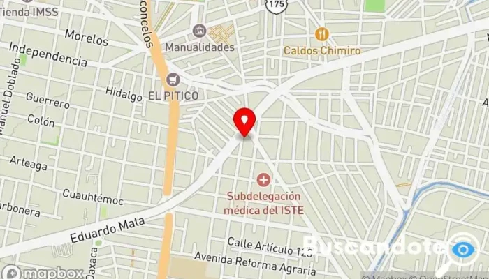 mapa de Dr. Iván Ramos Cruz Cirujano gastrointestinal, Proctólogo en Oaxaca de Juárez
