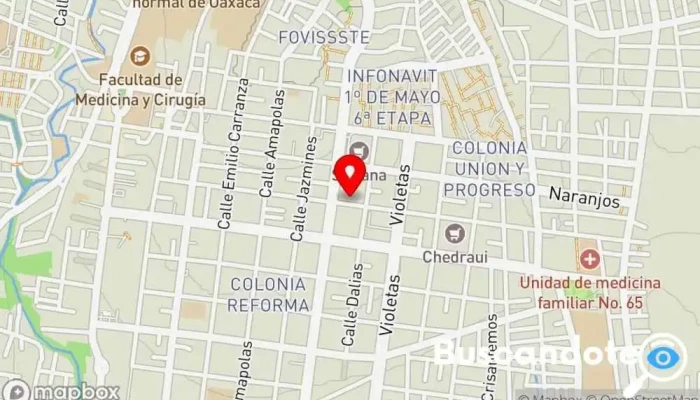 mapa de MÉDICA ELLIS Oficina médica en Oaxaca de Juárez