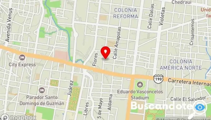 mapa de Oaxaca Medica Comercio, Oficina médica, Farmacia en Oaxaca de Juárez